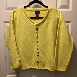 Pur Women's Vibrant Yellow Cardigan